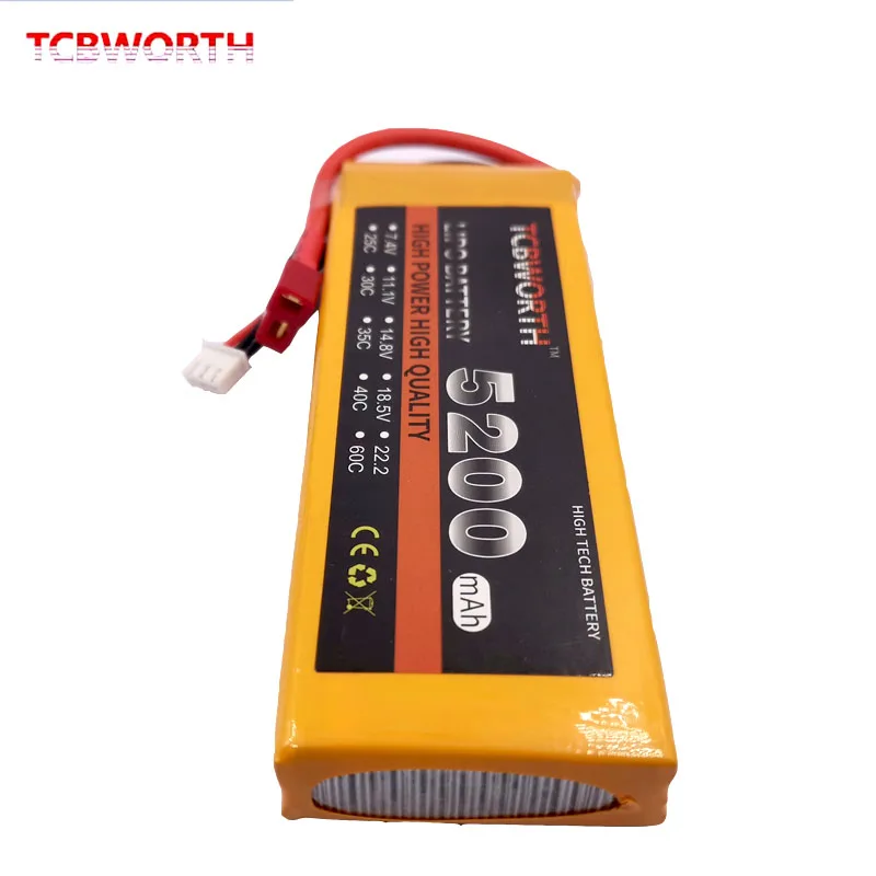 Аккумулятор LiPo 2S 7 4 В 5200 мАч 40C 80C для радиоуправляемых самолетов вертолетов