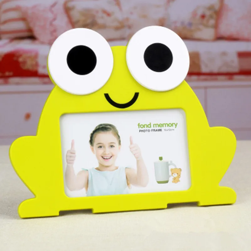Милая мультяшная детская фоторамка в форме лягушки и икры пластиковые фоторамки