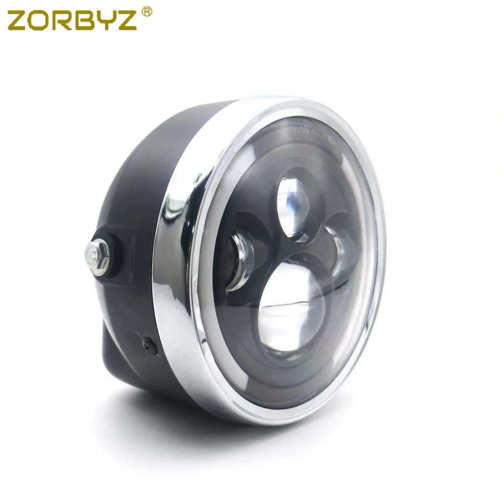 ZORBYZ мотоцикл 7 ''светодиодный круглый модифицированный головной светильник с ангельским глазом светильник для Honda GN125 CG125 CB400 CB500 Кафе Racer на заказ