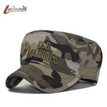 Американская морпеха Corps бейсболка, военная Кепка, камуфляжная кепка с плоским верхом, мужская хлопковая шляпа с вышивкой в морском стиле США