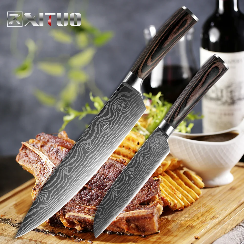 XITUO 8" 5" inch kitchen knife set utility Japanese