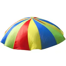 2m Child Sports Development Outdoor Rainbow Umbrella Parachute Kid Toy Jump sack Ballute Play Parachute