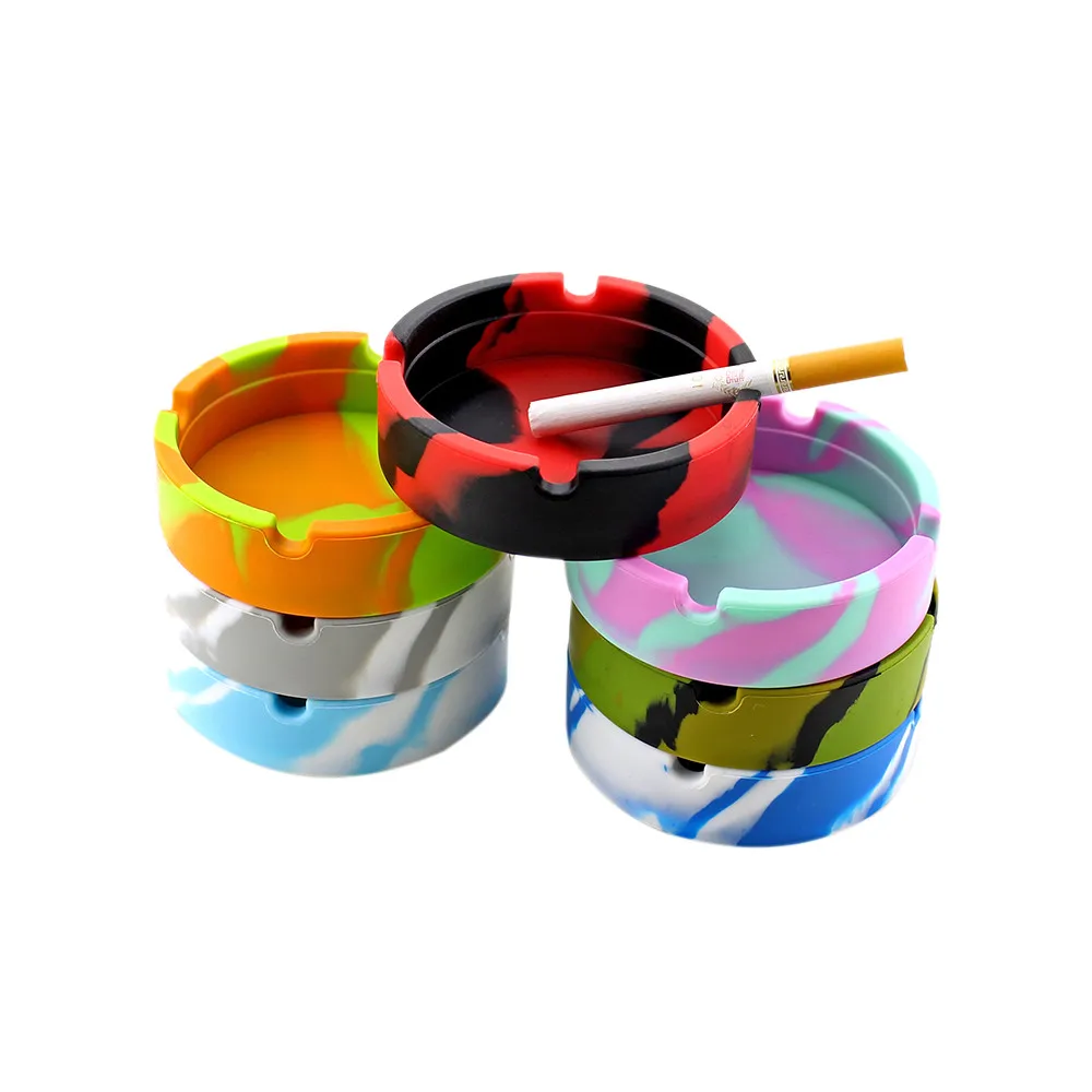 

Silicone Ashtray Premium Silicone Rubber High Temperature Heat Resistant Round Design Ashtray new arrival dropshiping #1208