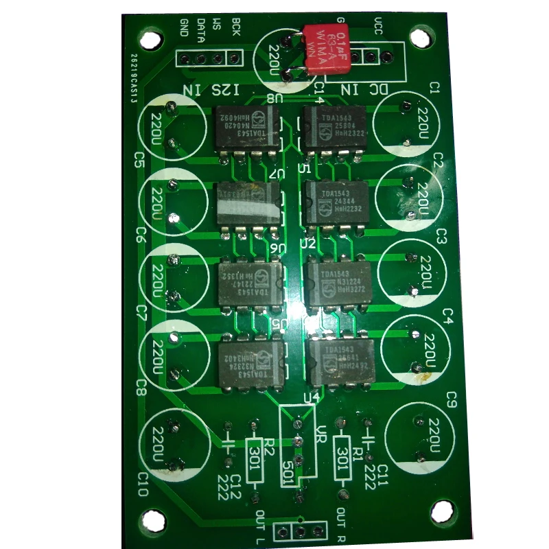 HIFI igc вход 8X TDA1543 параллельный декодер плата ЦАП цифровой плеер Модифицированная CDM4 проигрыватель звуковая карта T0761