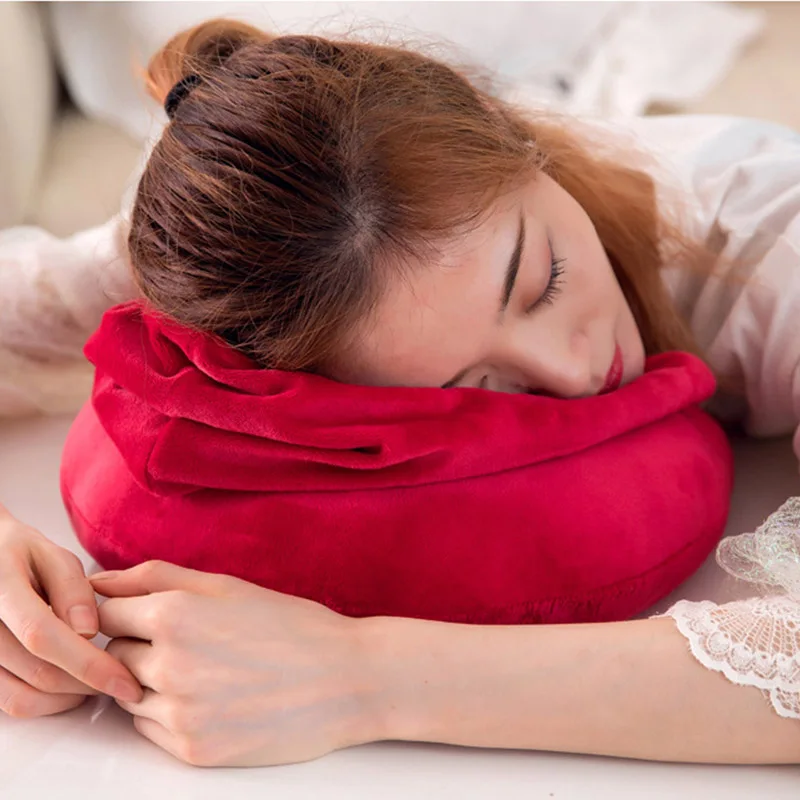 

Multi-functional U-shape Portable Neck Rest Pillow with Cap Hat Outdoor Sports Camping Traveling Car Driving Office Nap Pillow