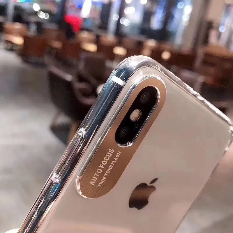 Металлический чехол для объектива камеры Iphone 7 6 S 10 8 Plus мягкий прозрачный IPhone X Xs Max