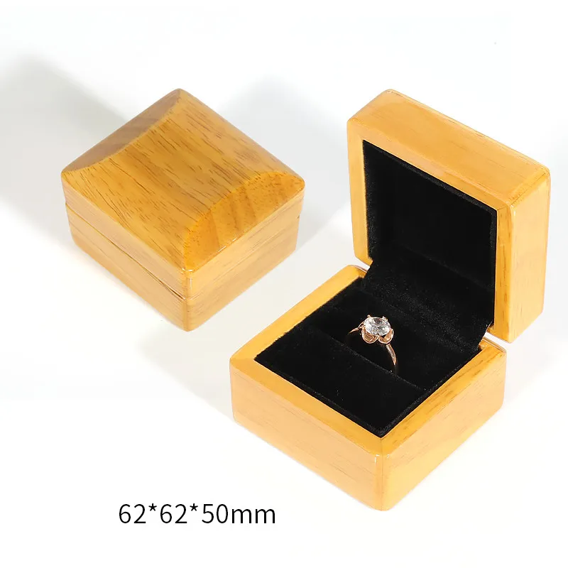 

Travel Mini wood Wooden Jewelry Packing Case Portable Wedding Ring Bracelet Pendant Women Men Wedding Display Box Gift