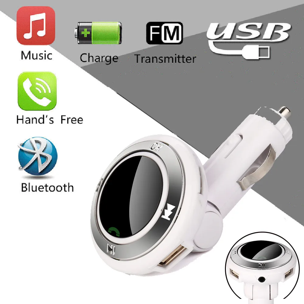 Автомобильный многофункциональный беспроводной mp3 Q7 2USB светодиодный MP3 Bluetooth Автомобильный fm-передатчик с микрофоном винтажное радио h0127 - Формат цифровых медиаданных: D