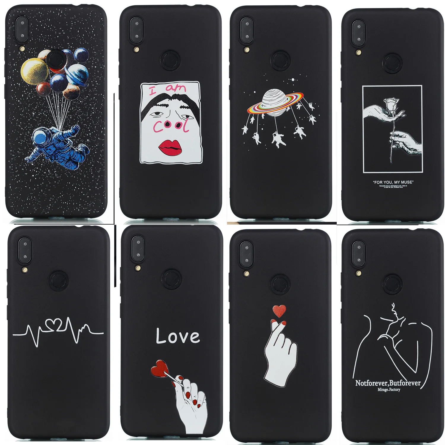 P Smart 2019 Cases For Huawei P30 P20 Lite Pro Plus P10 P9 P8 2017 Nova 3i 3 2i 4e 3e Mate 10 20 Slicone Black Covers |