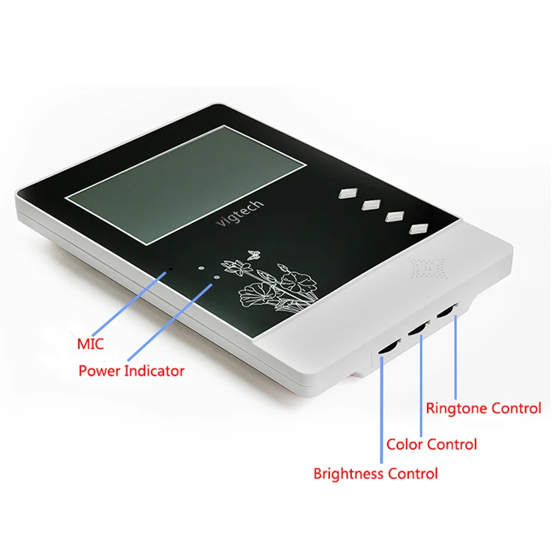 Vigtech дома проводной дешевые 4.3 'дюймов ЖК-дисплей Цвет видео дверь домофон Системы ИК ночного видения Камера Бесплатная доставка