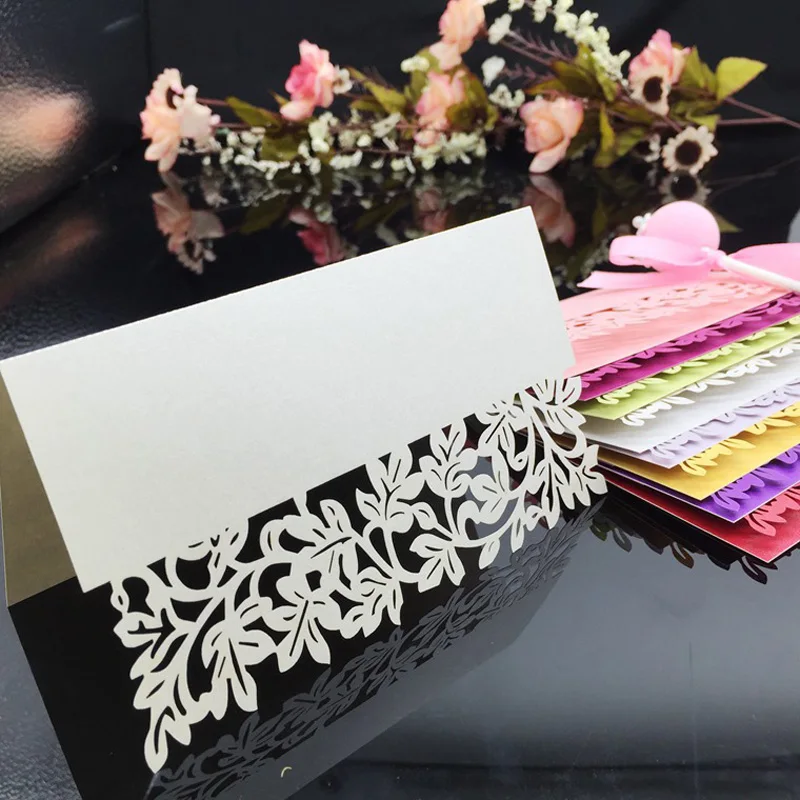 CDP002 laser cut place card customized wholesale wedding DIY decorations party supplies place