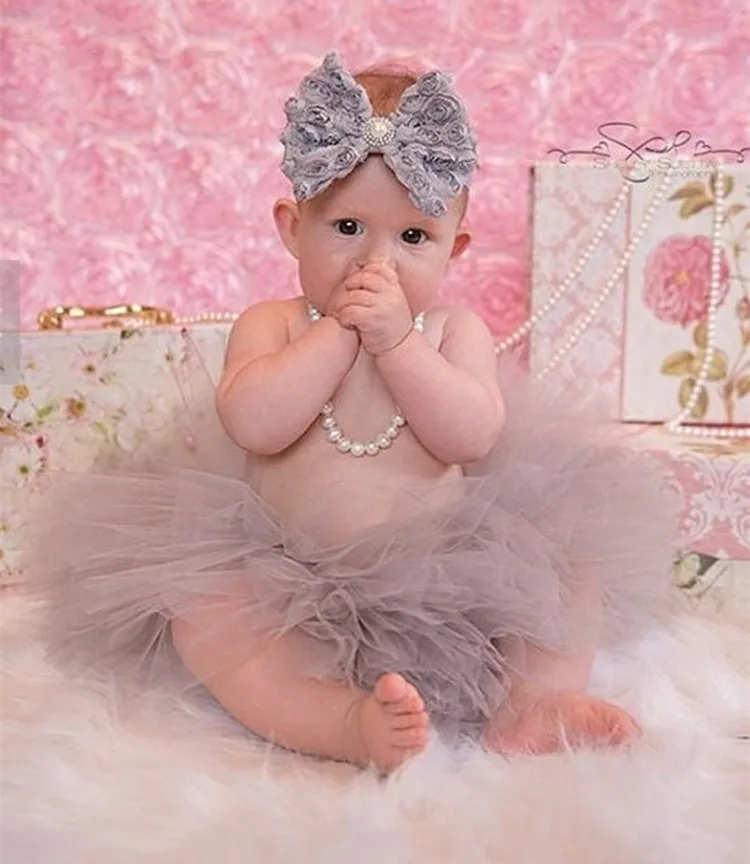 Новая юбка-пачка для новорожденных принцессы, комплект цветковых оголовьев, реквизит для фотосъемки новорожденных, юбка-пачка для маленьких девочек, 13 цветов - Цвет: 5