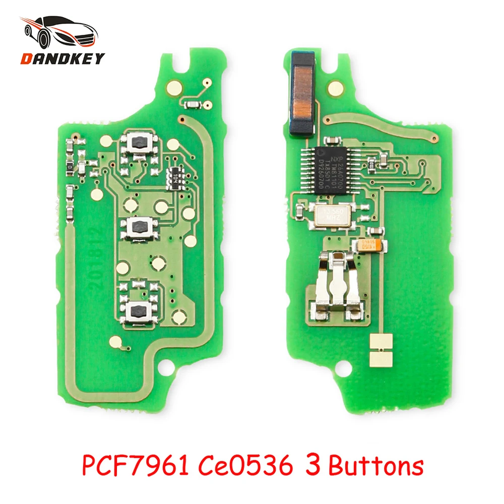 Dandkey для Peugeot 407 307 308 607 Citroen C2 C3 C4 C5 пульт дистанционного управления с откидной