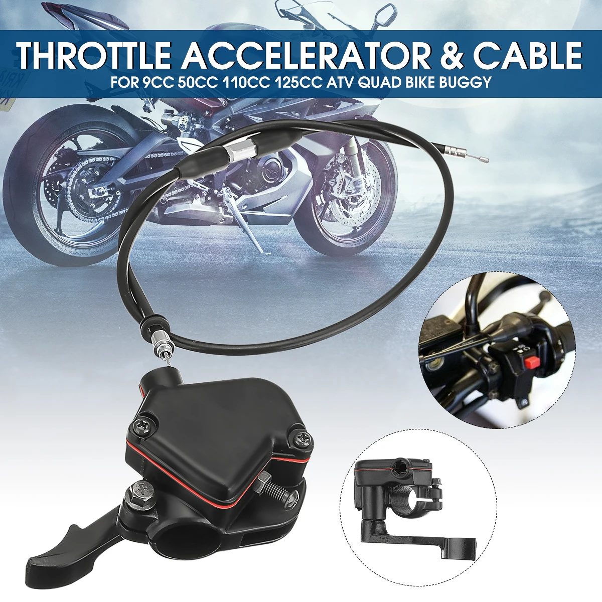 ATV QUAD THUMB THROTTLE for 50cc 110cc 125cc Coolster ATV Quad GY6