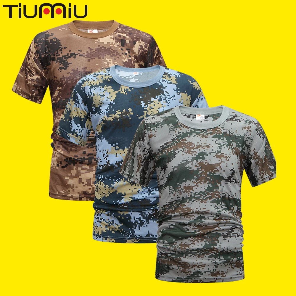 

Physical Fitness Serve Camouflage Short Sleeve T Pity Easy Ventilation Student Adult Men And Women Camouflage Short Sleeve