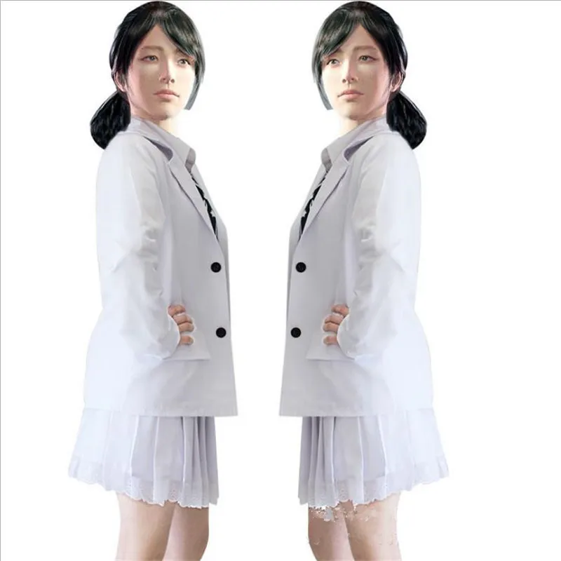  BOOCRE Game PUBG Cosplay Costumes Female Short Skirt Campus Set School Uniform ( Jacket + Skirt + T