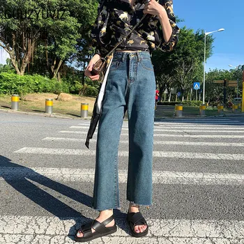 

GUUZYUVIZ Wide Leg Jeans Woman High Waisted Denim Pants Women Loose Plus Size Korean Jeans Vaqueros Mujer Casual Vintage