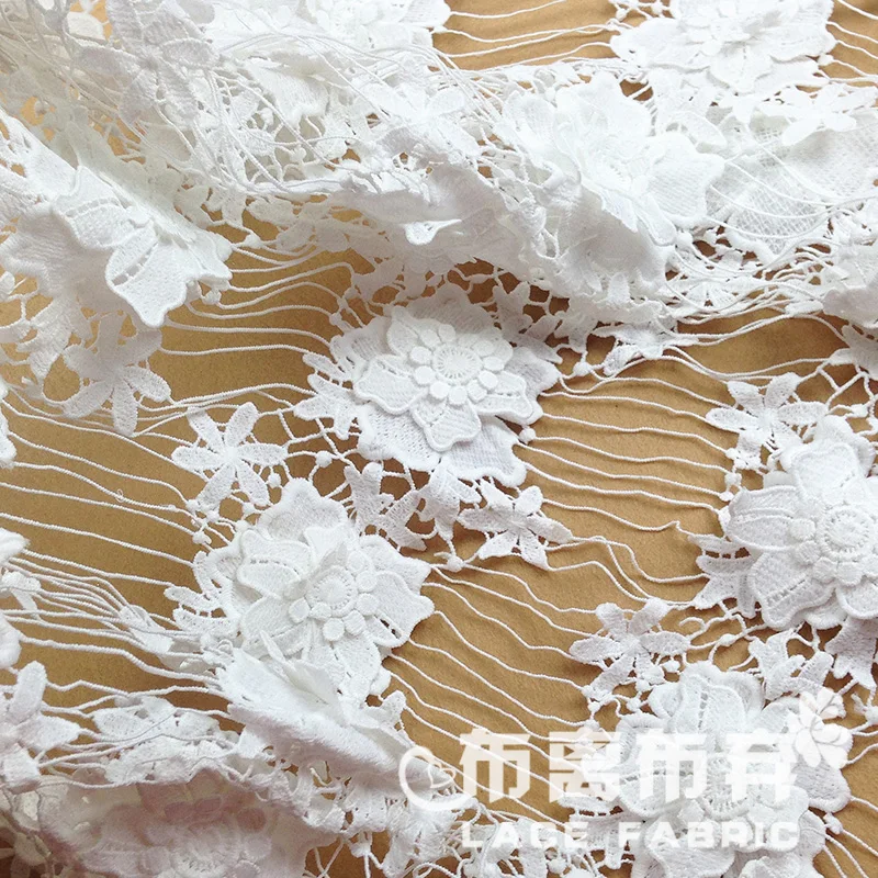 Milk Silk Water Soluble Lace Cloth Tassel Applique Cutout Three