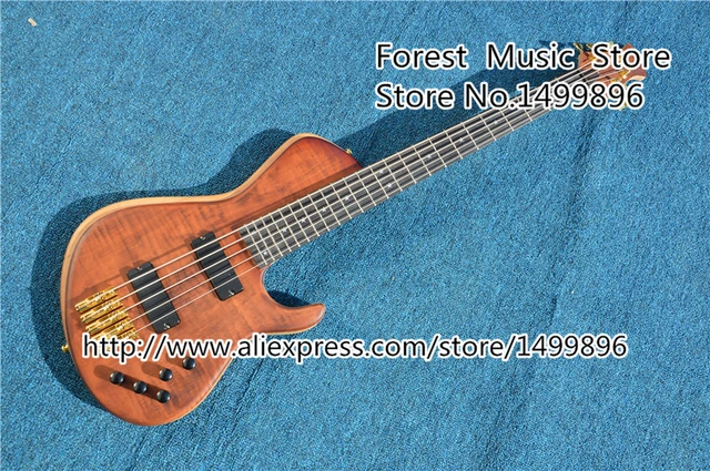 Best price at $618 Cheap New Arrival China Custom Shop 5 String Bass Guitar Ebony Fretboard Free Shipping