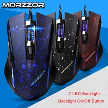 New Ergonomics 2400dpi Adjustment USB 6D Wired Optical Computer Gaming Mouse Mice for Computer PC Laptop Computer Mouse