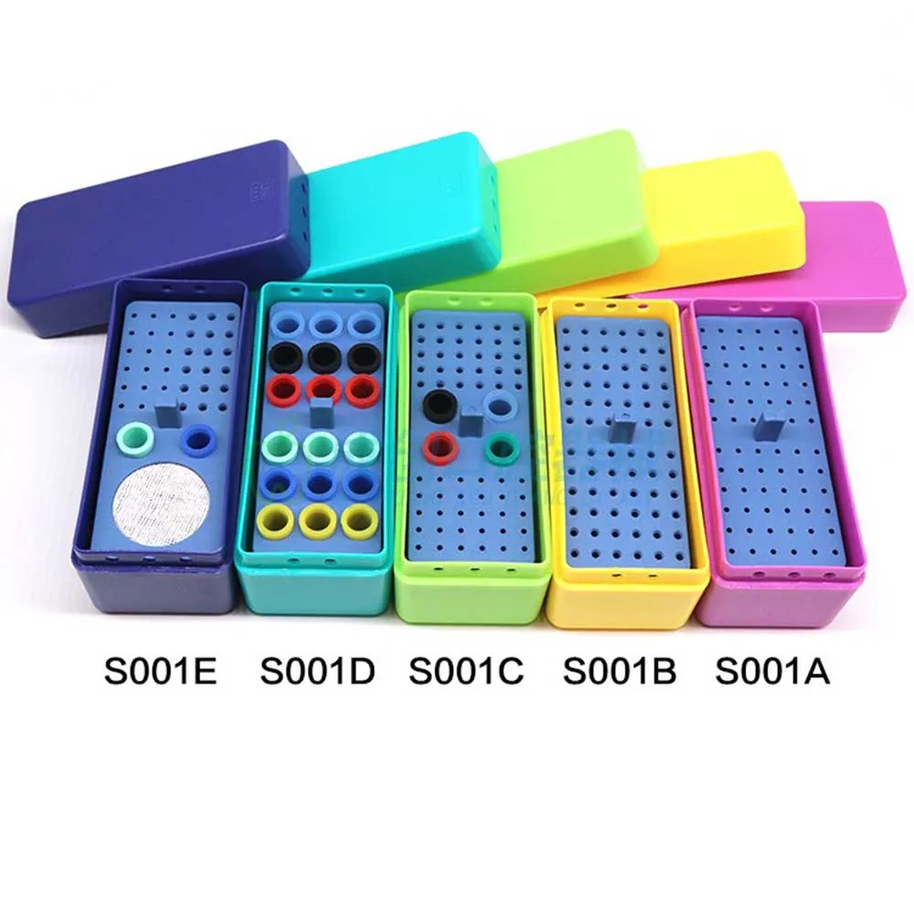 

2 Pcs Dental needle sterilization box 72-hole enlarged needle placement box Point box Root canal sterilizer Measuring table