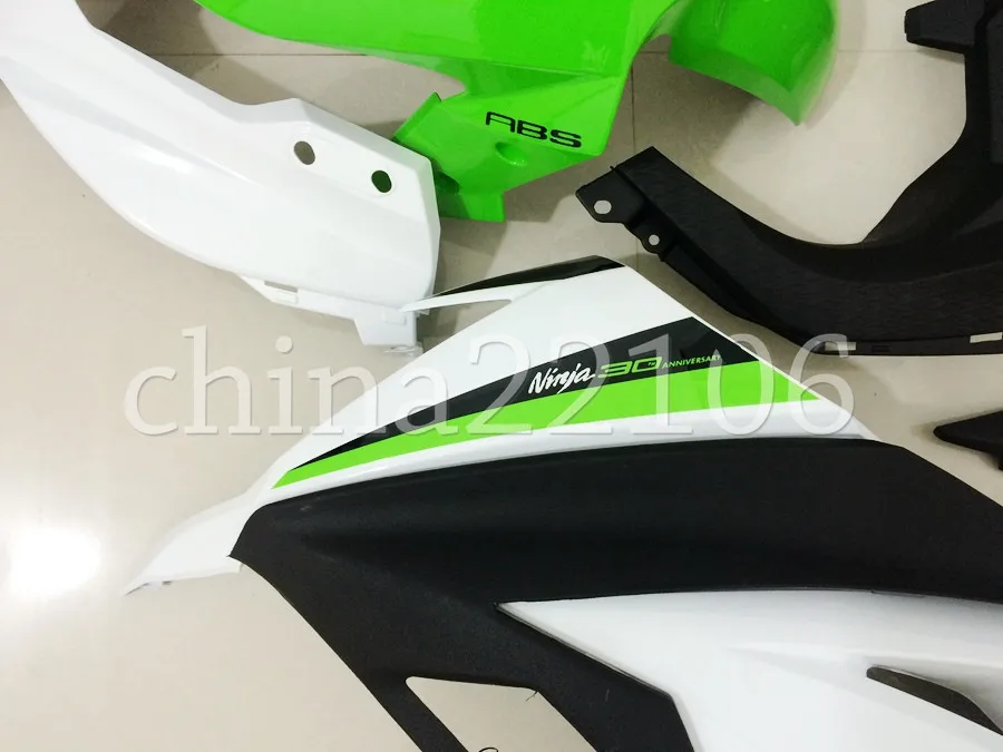 4 подарки ABS Обтекатели для кузова Комплект для Kawasaki Ninja 300 EX300 Ninja300 2013-, 13, 14, 15, 16, 17, прессформа впрыски комплект цвета: зеленый, черный