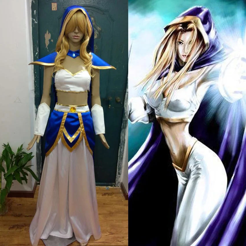  DOTA 2 Crystal Maiden CM Rylai Crestfall Cosplay Costume Anime Custom Made Uniform