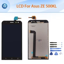 Original LCD for ASUS Zenfone 2 Laser ZE500KL LCD display touch screen digitizer assembly black 5 inch ZE 500KL pantalla+tools