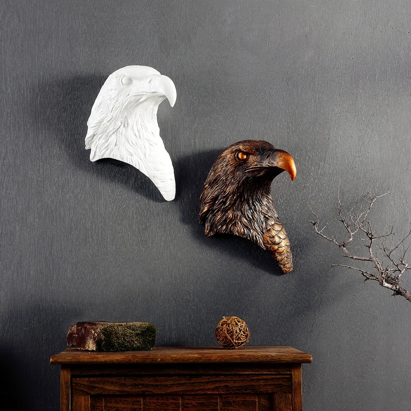 

Escultura Sculpture Buddha Statue Wall Eagle Animal Simulation Resin Langtou Room Decor Bar Wolf Crafts Model Indoor Decoration