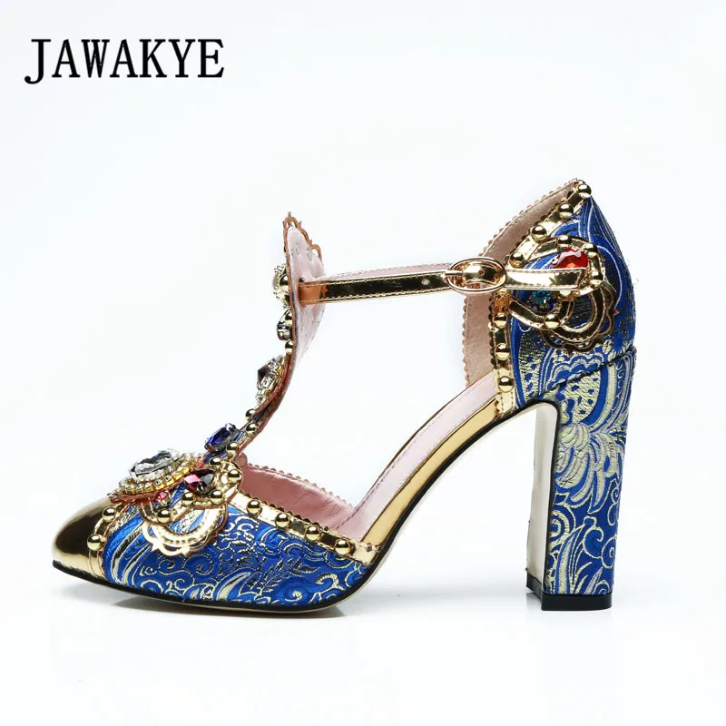 Handmade Diamond Gladiator Sandals Woman Metal Pointed Toe Flower Rhinestone Jewelled Embroidered High Heel Shoes Woman