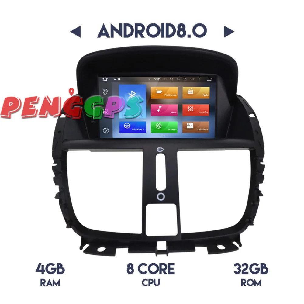 Android 8 0 7 1 автомобилей Радио Стерео gps Navi головного устройства для peugeot 207 2008 2009 2010