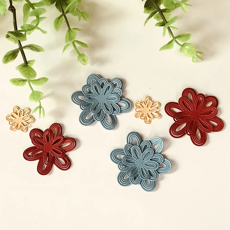 

New Lucky Flowers Metal Cutting Dies for Scrapbooking DIY Album Embossing Folder Paper Card Cake Maker Template Decor Stencils