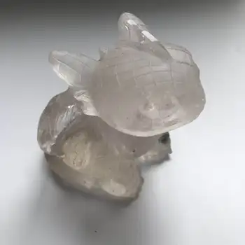 

3.8'' Lovely Natural Smoky Quartz Crystal Carving Reiki Toothless Dragon For Decoration FMX
