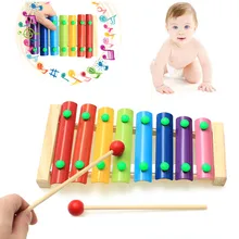 Красочные детские музыкальные инструменты игрушка деревянная рама ксилофон детские развивающие деревянные игрушки подарки GYH