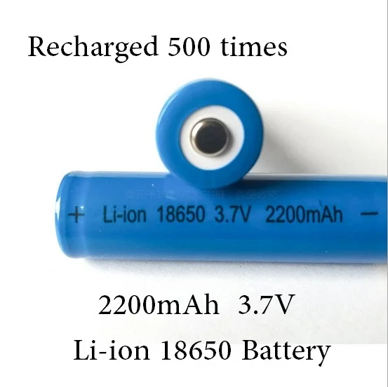

Dinto 2pcs 18650 Battery 2200mAh 3.7V Lithium Li-ion Rechargeable Batteries for Powerbank LED Flashlight Laser Pen