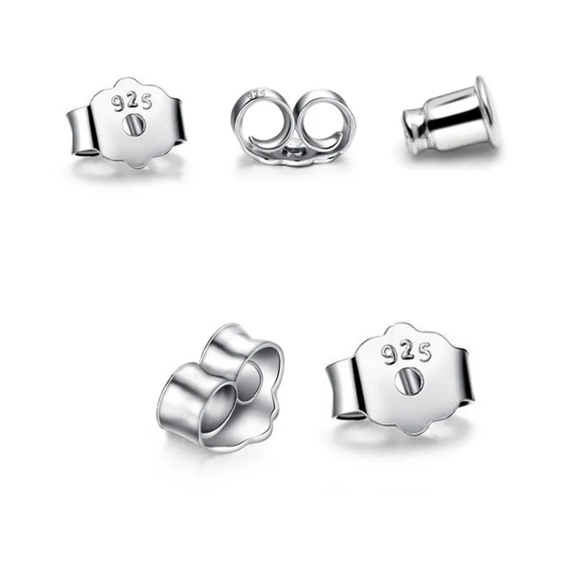 Romad High Quality 925 Silver Earring Back Plug Earring Settings Base