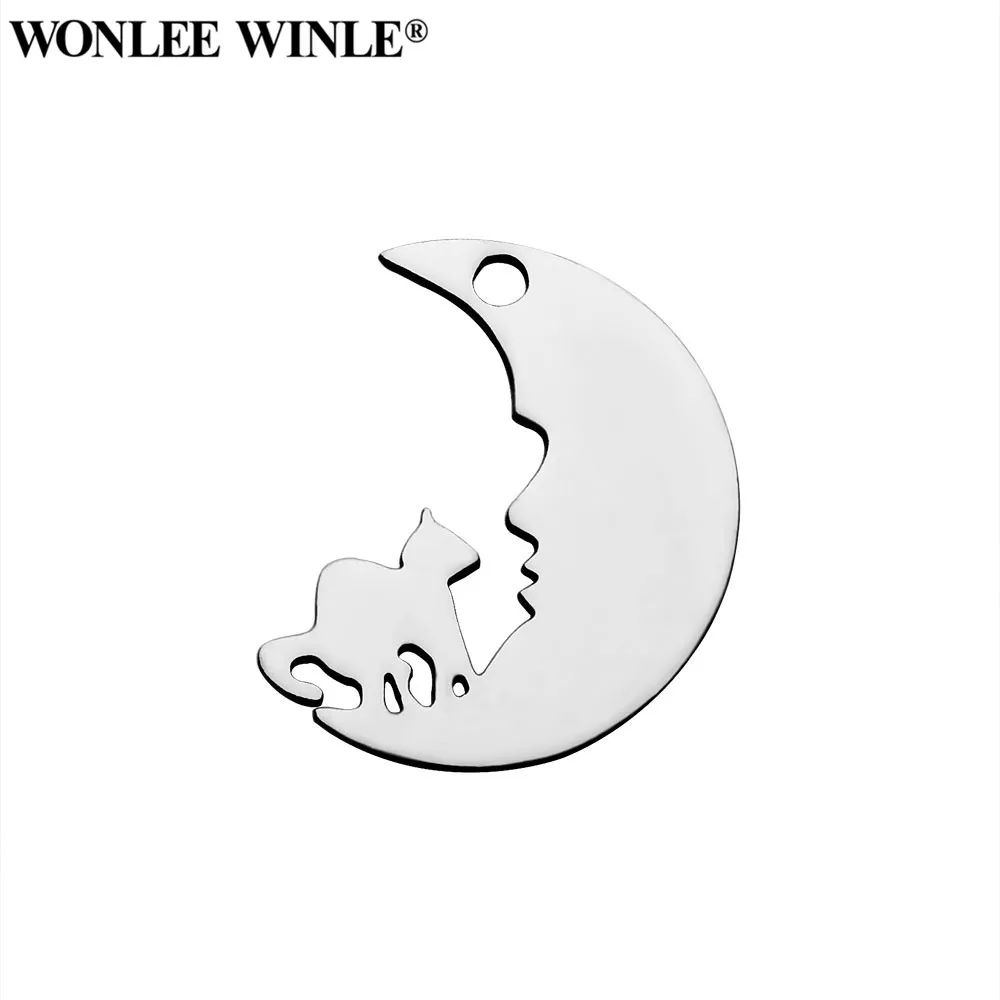 Wonlee Winle DIY полностью отполированная нержавеющая сталь 316l Love my Cat Pets подвески для