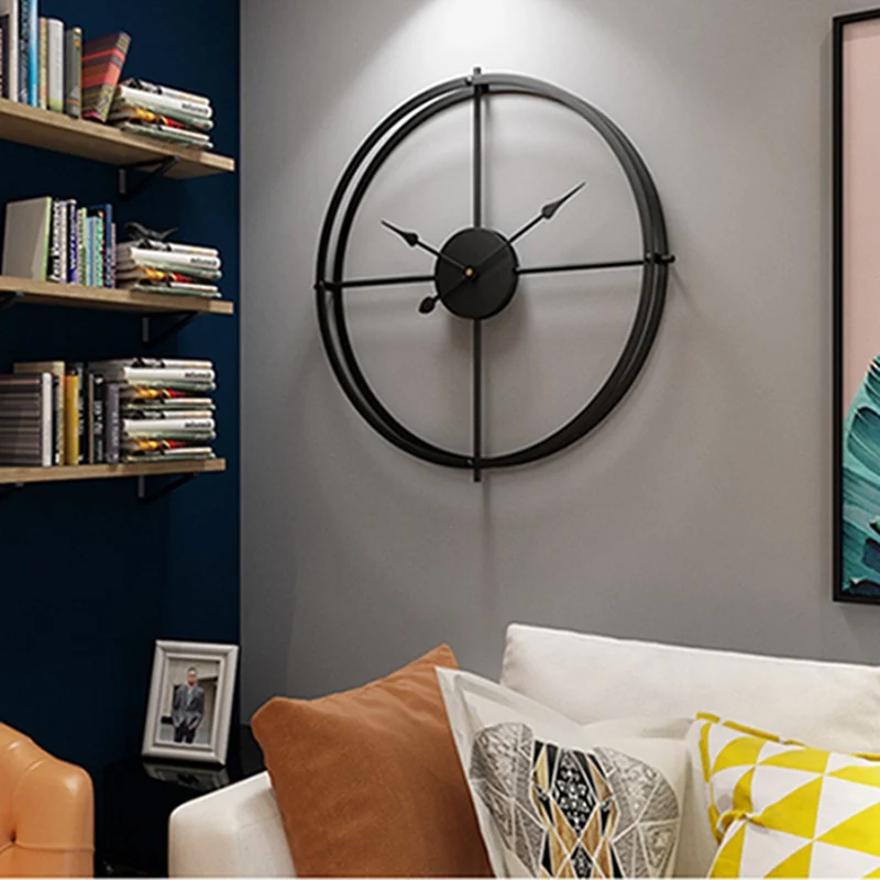 Reloj de pared creativo 2019 de diseño moderno para oficina en el hogar decorativo colgante sala de estar clásico breve Reloj de pared de Metal Reloj de pared creativo 2019 de diseño moderno para oficina en el hogar decorativo colgante sala de estar clásico breve Reloj de pared de Metal
