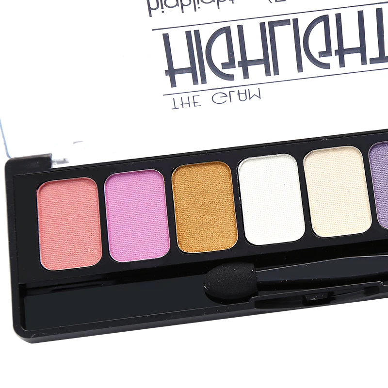 

8 Color Eye Shadow with 1 Two-headed Eye Shadow Brush Easy to Wear for A New Learner in A Square Flip Outer 4pcs/dozen