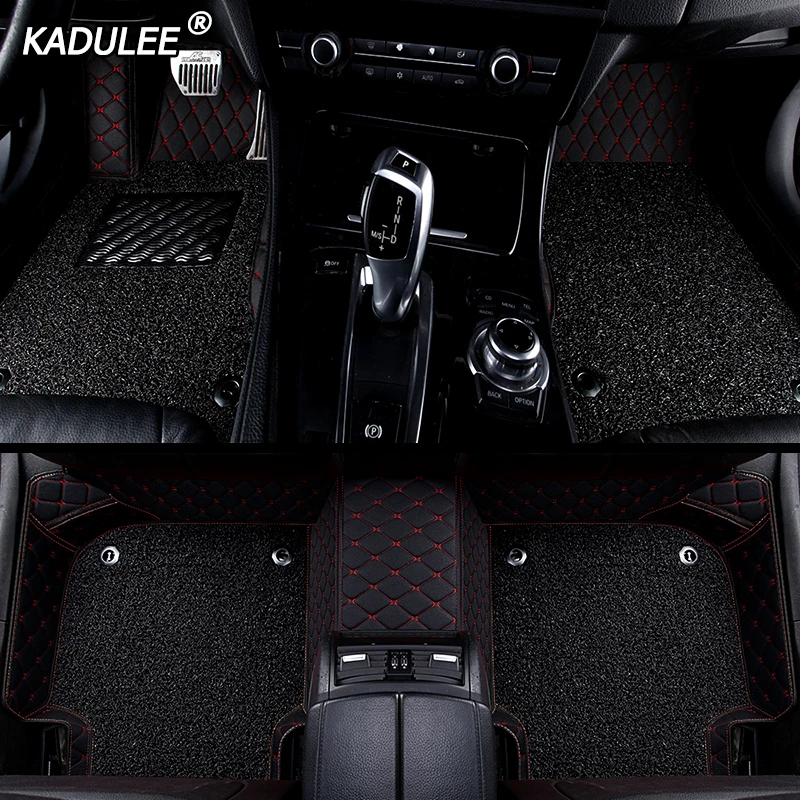 KADULEE индивидуальный автомобильный коврик для ног pajero sport 4 grandis lancer outlander xl 2013 автомобильные аксессуары водонепроницаемый ковер