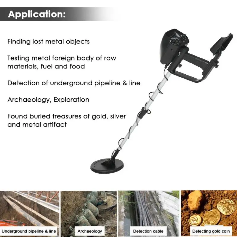 Подземный MD-4030 металлоискатель Регулируемый Охотник за сокровищами золота искатель детекторы под мелководье MD4030 цепи Metales