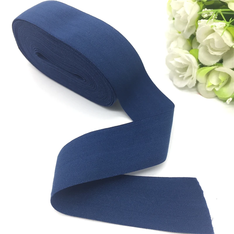 5 ярдов " 25 мм эластичная лента Многоуровневая эластичная лента для шитья кружевная отделка лента аксессуары для одежды# темно-синий