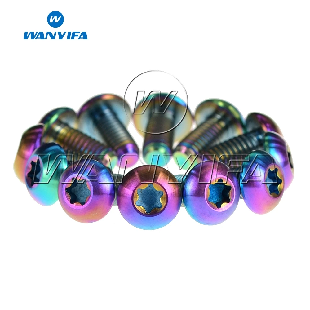 Details about / 12Pcs Titanium Ti M5 x 10mm Mountain Cycling Bike Disc Rotor Torx T25 MF