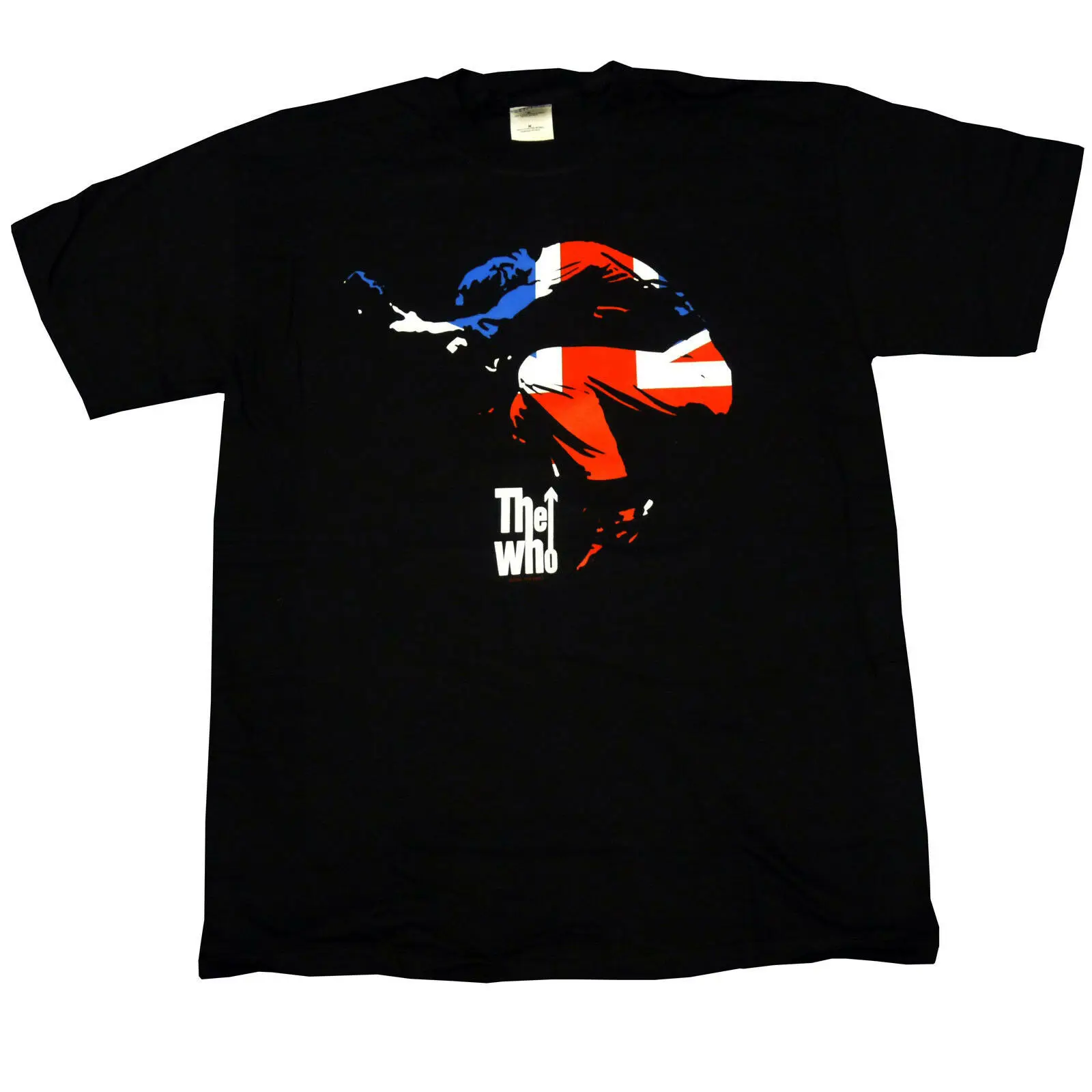 

The Who Pete Townshend Union Jack Windmill Red White Blue Print T-Shirt