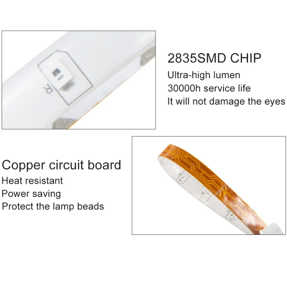 RGB Светодиодная лента 3528 SMD 60 светодиодов/м DC 12 В Высокая яркость 2835 300 светодиодов