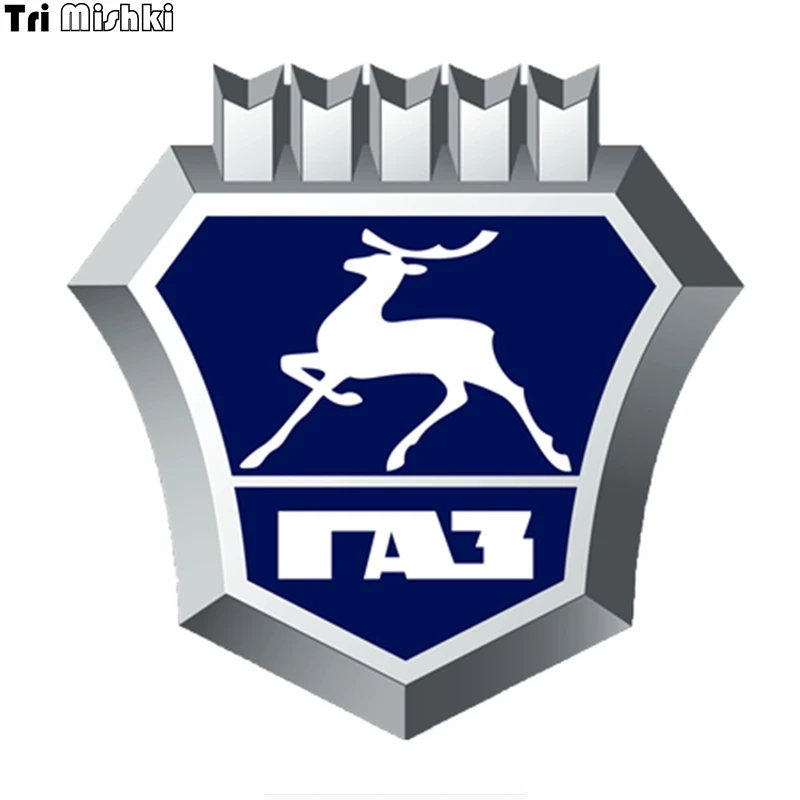 

Tri Mishki WCS302 14*14cm deer pattern for GAZ Gazelle 3D print Metallic car sticker funny colorful auto automobile decals