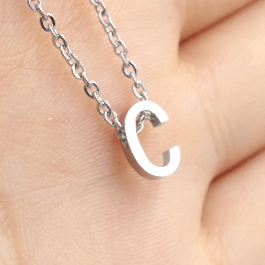 Online Kustom Huruf Emas A B C D E F G H I J K L M N O P Q R S T U V W X Y Z Minimal Awal Kalung Nama Kalung Wanita Collier Femme