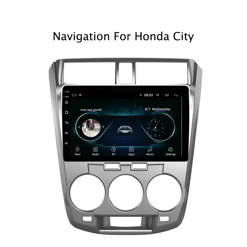 

10.1" 2.5D IPS Android 8.1 Car DVD GPS For Honda City 2008 2009 2010 2011 2012 2013- Silver Car Radio Head Unit with Navigation