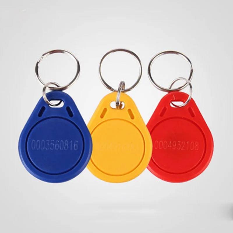 100pcs EM4100 125khz ID Keyfob RFID Tags Access Control Card Porta Chave Card TK4100 Sticker Key Fob Token Ring Proximity Chip