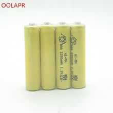 10X AAA 2200mAh OOLAPR 1.2 V Rechargeable Battery NI-MH 1.2V Rechargeable 3A Battery Free Shipping